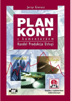 Plan kont z komentarzem handel, produkcja, usługi z suplementem elektronicznym