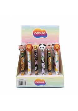 Długopis żelowy wymazywalny animals nieb (36szt)