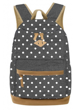 Plecak młodzieżowy Basic kropki szary