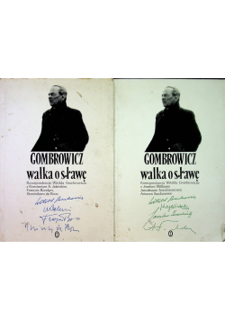 Gombrowicz Walka o sławę Tom 1 i 2