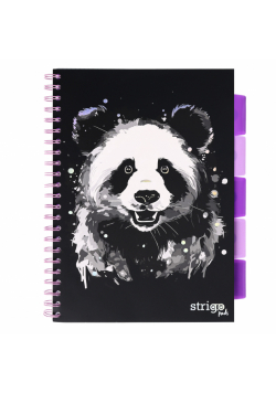 Kołozeszyt Strigo A4 Project Book Panda czarny kratka