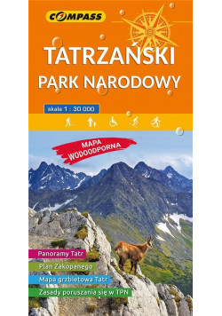Mapa wodoodoprna - Tatrzański PN 1:30 000