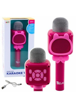 Mikrofon bezprzewodowy bluetooth różowy