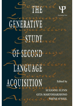 The Generative Study of Second Language Acquisition