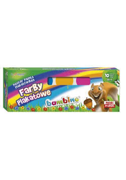 Farby plakatowe Bambino 10 kolorów 20 ml