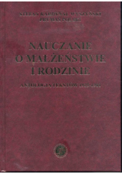 Nauczanie o małżeństwie i rodzinie