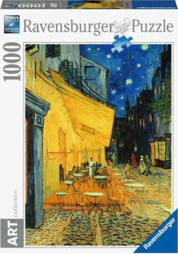 Puzzle Taras kawiarni w nocy