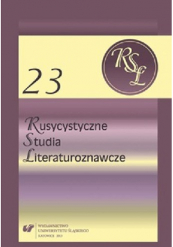 Rusycystyczne Studia Literaturoznawcze 23