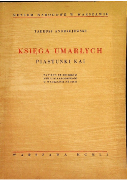 Księga umarłych piastunki Kai