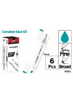 Marker Chromax z 2 końcówk cerulean blue 63 (6szt)