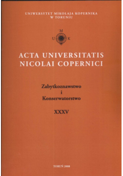 Zabytkoznawstwo i Konserwatorstwo XXXV
