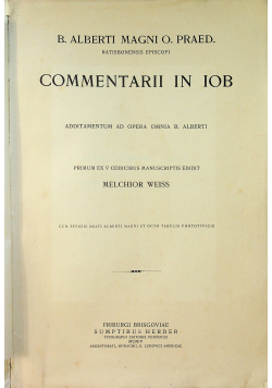 Commentarii in iob 1904 r