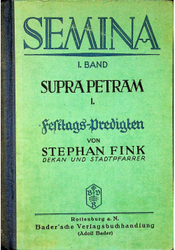 Semina supra petram 1930