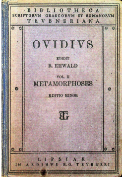 P Ovidius Nasoo vol II Metamorphoses  1922 r.