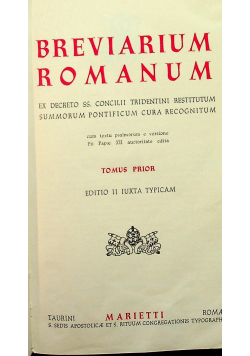 Breviarium Romanum Pars Hiemalis 1910 r