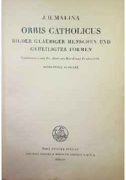 Orbis Catholicus 1933 r.