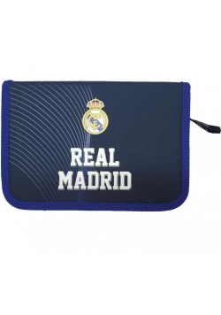 Piórnik 2-klapkowy z wyposażeniem Real Madrid
