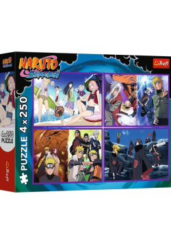 Puzzle 4x250 Przygody Naruto Uzumaki TREFL