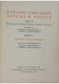 Katalog zabytków sztuki w Polsce Tom VII Zeszyt 4