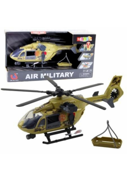 Helikopter wojskowy + hak + nosze + światła 1:14