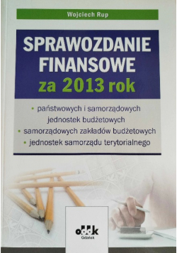 Sprawozdanie finansowe za 2013 rok