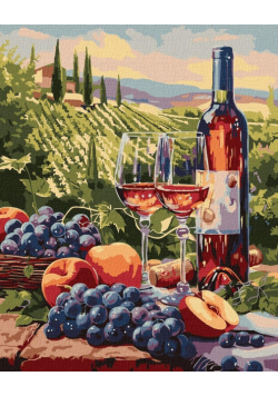 Malowanie po numerach - Wino owocowe 40x50cm