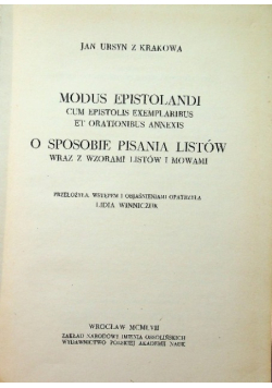 O sposobie Pisania Listów