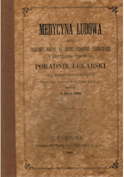 Medycyna Ludowa Reprint 1860 r