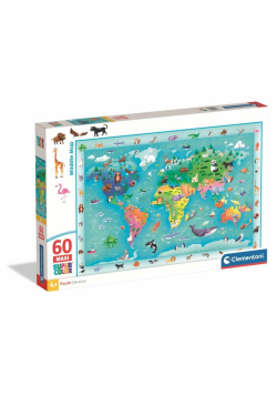 Puzzle 60 Maxi Super kolor  Wildlife Map