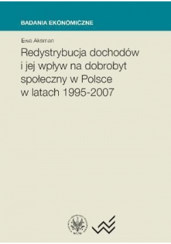 Redystrybucja dochodów i jej wpływ na dobrobyt społeczny w Polsce w latach 1995 2007