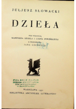 Słowacki Dzieła Tom 17 i 18 1930 r.