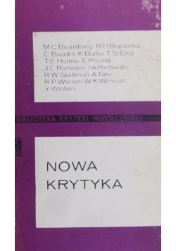 Nowa krytyka Antologia