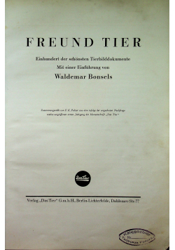 Freund tier 1929 r