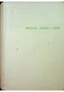 Materia ziemia i niebo