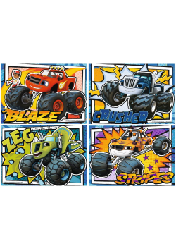 Puzzle 4w1 Blaze i jego przyjaciele TREFL
