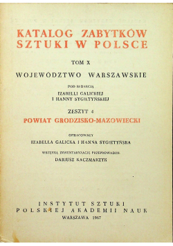 Katalog zabytków sztuki w Polsce Tom X Zeszyt 4