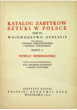 Katalog zabytków sztuki w Polsce Tom VII zeszyt 8