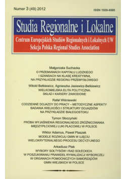 Studia Regionalne i Lokalne 3/2012