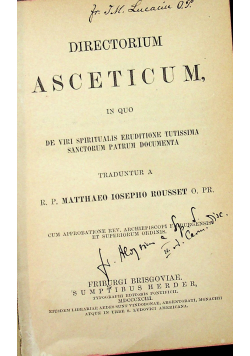 Directorium Asceticum 1893 r.