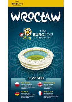 Wrocław 1:22 500 Euro 2012 papierowy plan miasta