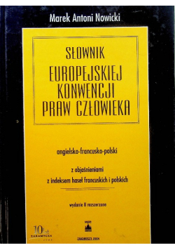 Słownik Europejskiej Konwencja Praw Człowieka