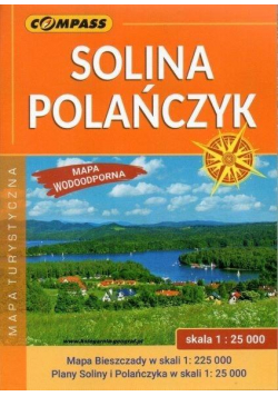 Mapa turystyczna - Solina Polńczyk 1:25 000