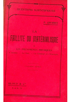 La Faillite du Materialisme II 1909 r.