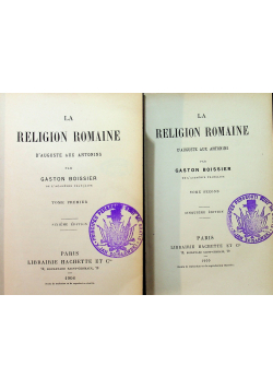 La Religion Romaine Tom I i II ok 1900 r.
