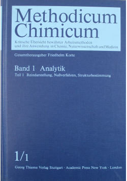 Methodicum Chimicum Tom 1 Cz 1 Analytik