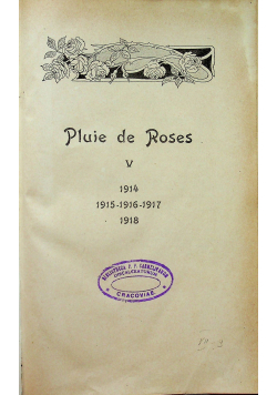Pluie de Roses V 1920 r.