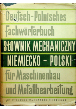 Słownik mechaniczny niemiecko  polski