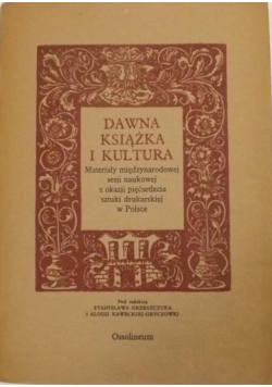 Dawna książka i kultura