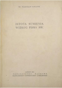 Istota sumienia według Pisma Świętego