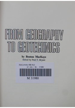 From geography to geotechnics